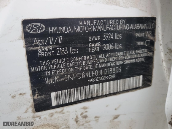 2018 Hyundai Elantra SEL with VIN 5NPD84LF0JH218803, listed as a Copart auction lot 80876394 with 145,475 mi miles and Salvage Title. Bid and sale history available at carsss.com. Image 12.