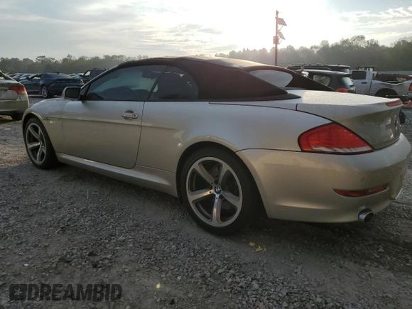 2008 BMW 6 Series 650i with VIN WBAEB53568CX62292, listed as a Copart auction lot 74968684 with 129,548 mi miles and Non Repairable. Bid and sale history available at carsss.com. Image 2.