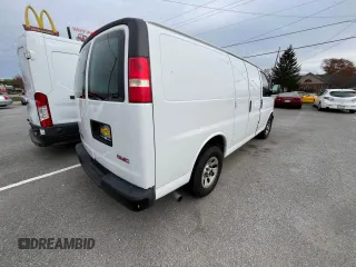 2011 GMC Savana Cargo Van with VIN 1GTS7AFX3B1173152, listed as a Copart auction lot 83516624 with 107,210 mi miles and Clean Title. Bid and sale history available at carsss.com. Image 4.