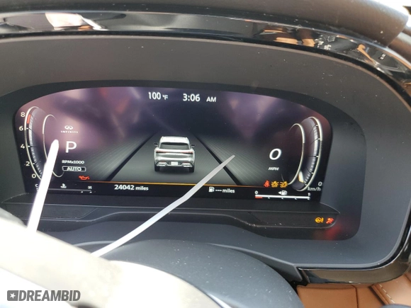 2022 Infiniti QX60 SENSORY with VIN 5N1DL1GS2NC335753, listed as a Copart auction lot 62420844 with 24,042 mi miles and Salvage Title. Bid and sale history available at carsss.com. Image 9.