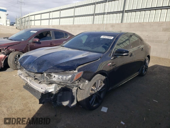 2018 Acura TLX w/A-SPEC Pkg with VIN 19UUB3F60JA004992, listed as a Copart auction lot 45425085 with 82,929 mi miles and Salvage Title. Bid and sale history available at carsss.com. Image 1.