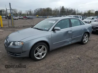 2007 Audi A4 2.0T with VIN WAUDF78E07A116311, listed as a Copart auction lot 52543425 with 112,099 mi miles and Salvage Title. Bid and sale history available at carsss.com. Image 1.