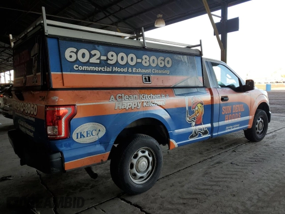 2016 Ford F-150 XL with VIN 1FTMF1CF1GKD65632, listed as a Copart auction lot 83580414 with 146,681 mi miles and Salvage Title. Bid and sale history available at carsss.com. Image 3.