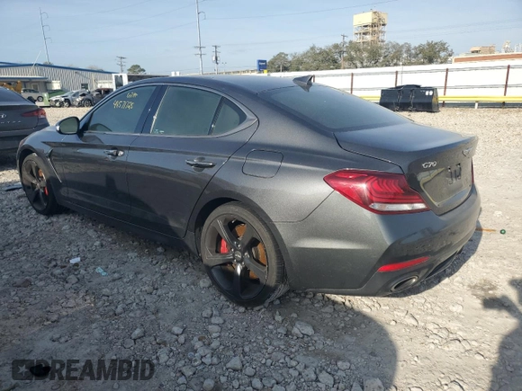 2019 Genesis G70 Dynamic with VIN KMTG34LE1KU024423, listed as a Copart auction lot 44571725 with Not Provided miles and Salvage Title. Bid and sale history available at DreamBid. Image 2.