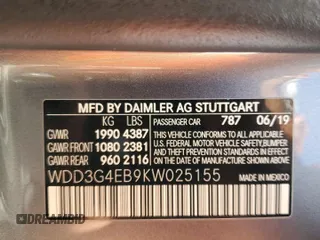 2019 Mercedes-Benz A 220 with VIN WDD3G4EB9KW025155, listed as a Copart auction lot 51772315 with 46,401 mi miles and Salvage Title. Bid and sale history available at DreamBid. Image 13.