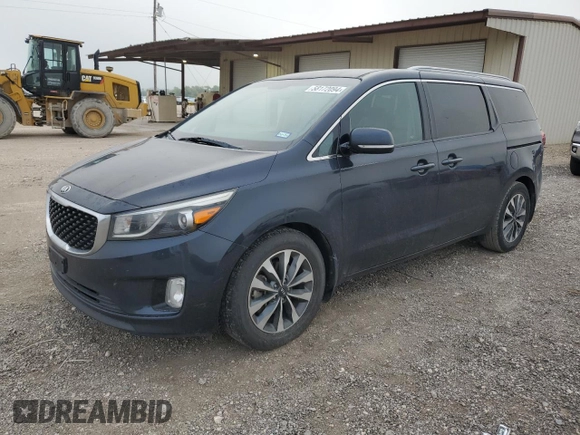 2015 Kia Sedona SX with VIN KNDMC5C17F6036123, listed as a Copart auction lot 58172094 with 128,585 mi miles and Clean Title. Bid and sale history available at carsss.com. Image 1.