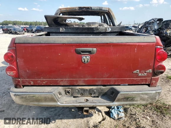 2007 Dodge Ram 2500 SLT with VIN 3D7KS29C37G755019, listed as a Copart auction lot 72387414 with 0 mi miles and Non Repairable. Bid and sale history available at carsss.com. Image 6.