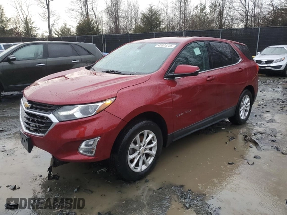 2018 Chevrolet Equinox LT with VIN 2GNAXJEV8J6231562, listed as a Copart auction lot 45574745 with 110,517 mi miles and Salvage Title. Bid and sale history available at carsss.com. Image 1.