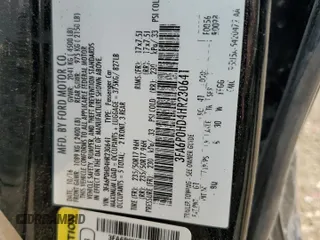 2017 Ford Fusion SE с VIN 3FA6P0HD4HR230641, выставлен на аукционе Copart как лот 59364955 с пробегом 147 612 миль миль и Списание • Salvage title. История ставок и продаж доступна на DreamBid. Изображение 13.