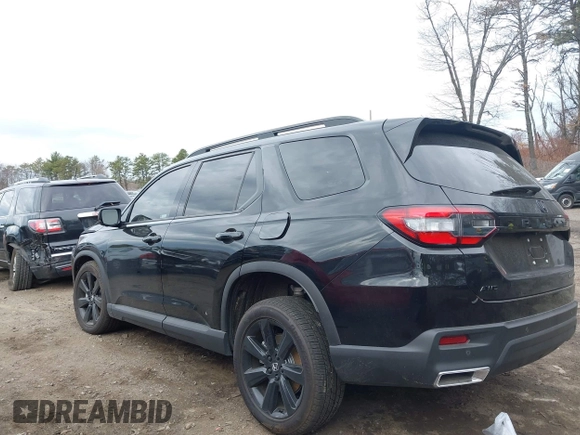 2025 Honda Pilot Black Edition with VIN 5FNYG1H92SB023629, listed as a IAAI auction lot 40957146 with 2,992 mi miles. Bid and sale history available at carsss.com. Image 14.