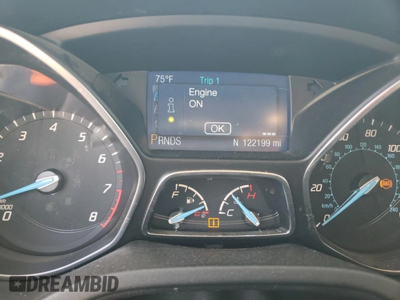 2012 Ford Focus SE with VIN 1FAHP3F27CL182474, listed as a Copart auction lot 51451595 with 122,199 mi miles and Salvage Title. Bid and sale history available at DreamBid. Image 9.