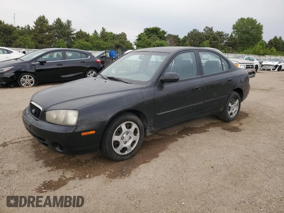 2003 Hyundai Elantra GLS z VIN KMHDN45D63U594320, wystawiony jako Copart lot #58742565 z przebiegiem 163 772 mil mil oraz Szkoda całkowita • Salvage title. Historia ofert i sprzedaży dostępna na DreamBid. Obrazek 1.