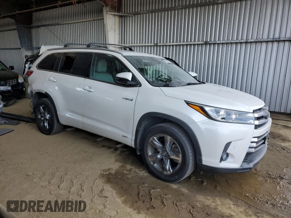 2018 Toyota Highlander Hybrid Limited with VIN 5TDDGRFH7JS041481, listed as a Copart auction lot 41829725 with 142,796 mi miles and Salvage title. Bid and sale history available at DreamBid. Image 4.