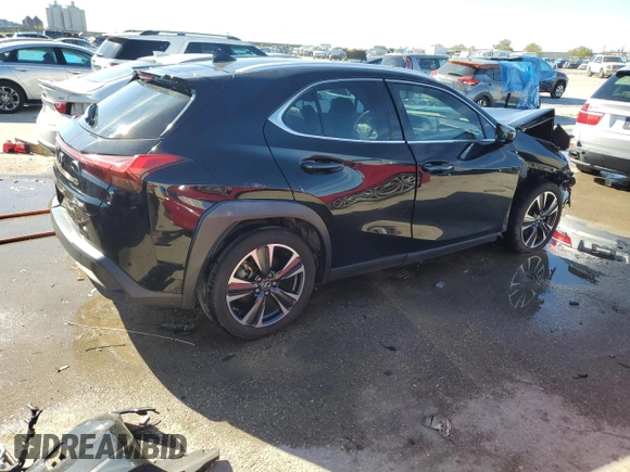 2021 Lexus UX with VIN JTHP3JBH6M2034578, listed as a Copart auction lot 48185835 with 55,297 mi miles and Salvage Title. Bid and sale history available at carsss.com. Image 3.