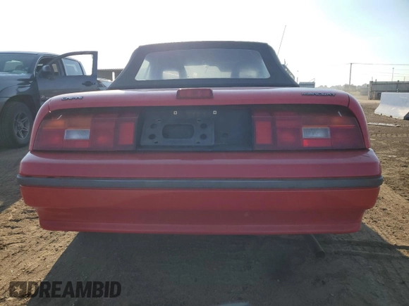 1992 Mercury Capri with VIN 6MPCT01Z3N8601275, listed as a Copart auction lot 77812474 with 655,661 mi miles and Non Repairable. Bid and sale history available at DreamBid. Image 6.