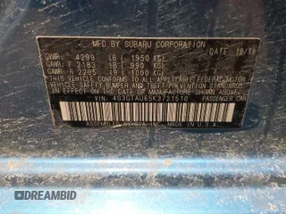 2019 Subaru Impreza Limited with VIN 4S3GTAU65K3721510, listed as a Copart auction lot 47777045 with 107,181 mi miles and Salvage title. Bid and sale history available at DreamBid. Image 12.