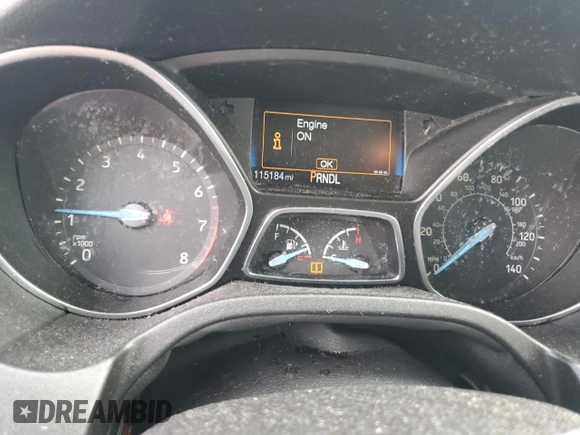 2015 Ford Focus SE with VIN 1FADP3F28FL215615, listed as a Copart auction lot 48578665 with 115,184 mi miles and Salvage Title. Bid and sale history available at carsss.com. Image 9.