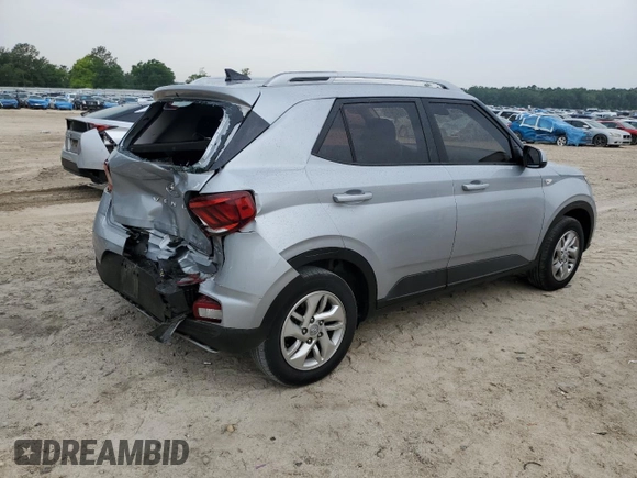2020 Hyundai Venue SEL with VIN KMHRC8A38LU017613, listed as a Copart auction lot 56161345 with 26,565 mi miles and Salvage Title. Bid and sale history available at DreamBid. Image 3.