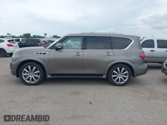 2014 Infiniti QX80 with VIN JN8AZ2NF5E9556556, listed as a IAAI auction lot 42455689 with 237,980 mi miles and . Bid and sale history available at DreamBid. Image 14.