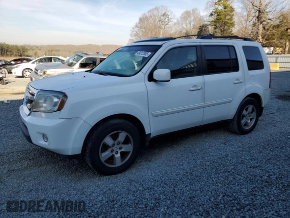 2011 Honda Pilot EX-L with VIN 5FNYF4H55BB104769, listed as a Copart auction lot 49312385 with 157,458 mi miles and Salvage Title. Bid and sale history available at DreamBid. Image 1.