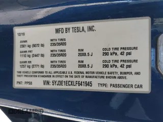 2020 Tesla Model 3 Performance z VIN 5YJ3E1ECXLF641945, wystawiony jako IAAI lot #41337826 z przebiegiem 53 336 mil mil oraz . Historia ofert i sprzedaży dostępna na DreamBid. Obrazek 9.