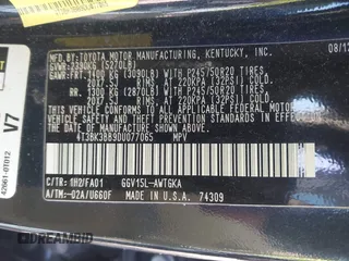 2013 Toyota Venza LE with VIN 4T3BK3BB9DU077065, listed as a IAAI auction lot 41729217 with 130,122 mi miles and . Bid and sale history available at DreamBid. Image 9.