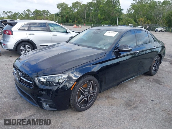 2023 Mercedes-Benz E 450 with VIN W1KZF5KB2PB157406, listed as a IAAI auction lot 42075910 with 18,507 mi miles and . Bid and sale history available at DreamBid. Image 2.