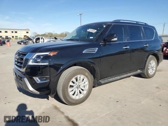 2023 Nissan Armada SV with VIN JN8AY2AD8P9693887, listed as a Copart auction lot 50410685 with 30,355 mi miles and Salvage title. Bid and sale history available at DreamBid. Image 1.