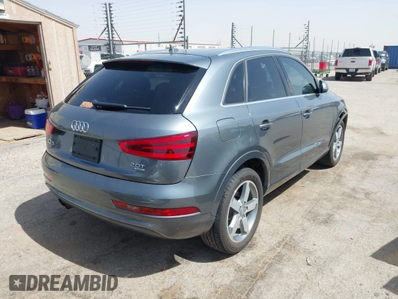 2015 Audi Q3 Premium Plus with VIN WA1EFCFSXFR011133, listed as a IAAI auction lot 42545916 with 82,980 mi miles and . Bid and sale history available at DreamBid. Image 4.