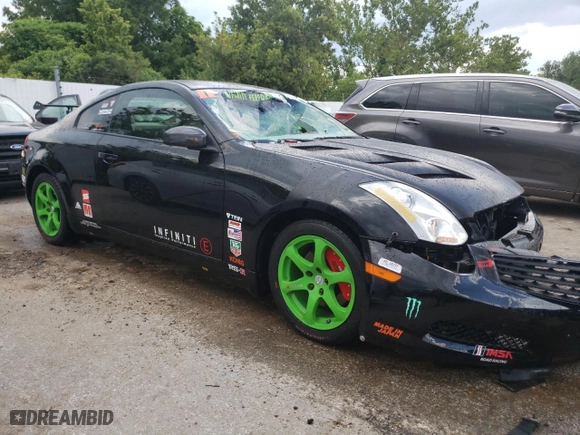 2006 Infiniti G35 Coupe with VIN JNKCV54E76M721594, listed as a Copart auction lot 60512544 with 93033 miles and Salvage Title. Bid and sale history available at carsss.com. Image 4.