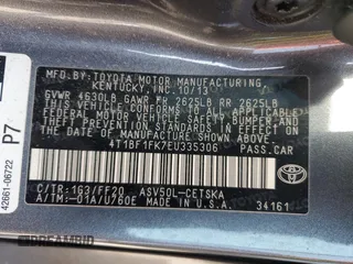 2014 Toyota Camry L with VIN 4T1BF1FK7EU335306, listed as a Copart auction lot 52419745 with 65,173 mi miles and Salvage Title. Bid and sale history available at carsss.com. Image 12.