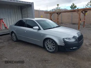 2007 Audi A4 2.0T with VIN WAUAF78E47A113253, listed as a IAAI auction lot 41604621 with 271,628 mi miles. Bid and sale history available at carsss.com. Image 1.