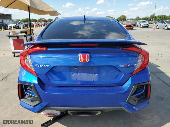 2020 Honda Civic Si Sedan with VIN 2HGFC1E58LH703102, listed as a Copart auction lot 69205434 with 0 mi miles and Clean Title. Bid and sale history available at carsss.com. Image 6.