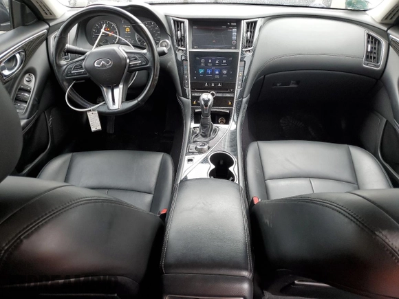 2019 Infiniti Q50 3.0t LUXE with VIN JN1EV7AP3KM516931, listed as a Copart auction lot 50598515 with 102,771 mi miles and Salvage Title. Bid and sale history available at carsss.com. Image 8.