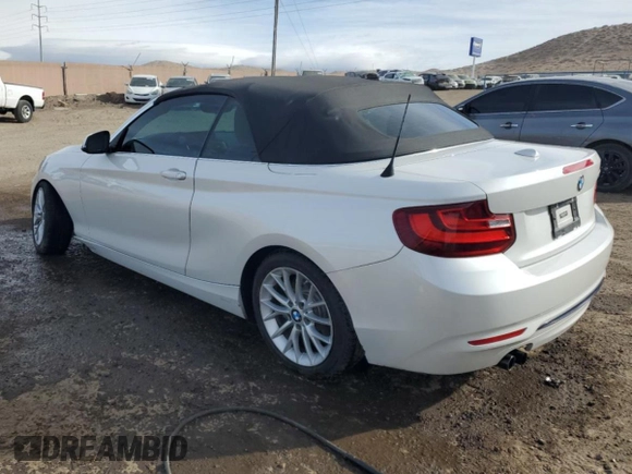 2016 BMW 2 Series 228i with VIN WBA1K9C52GV321798, listed as a Copart auction lot 45011725 with 56,673 mi miles and Salvage Title. Bid and sale history available at carsss.com. Image 2.