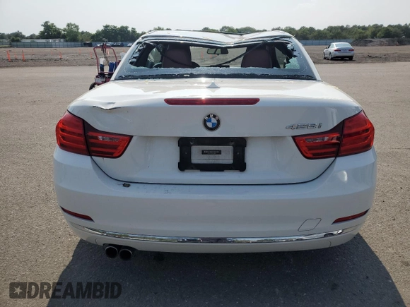 2015 BMW 4 Series 428i with VIN WBA3V7C57FP772880, listed as a Copart auction lot 62740295 with 107,673 mi miles and Salvage title. Bid and sale history available at DreamBid. Image 6.