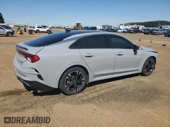 2021 Kia K5 GT-Line with VIN 5XXG64J23MG062484, listed as a Copart auction lot 49525595 with 62,542 mi miles and Salvage Title. Bid and sale history available at carsss.com. Image 3.