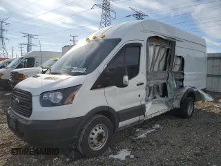 2018 Ford Transit with VIN 1FTBF4XV0JKA95293, listed as a Copart auction lot 42515315 with 198,291 mi miles and Salvage Title. Bid and sale history available at DreamBid. Image 1.