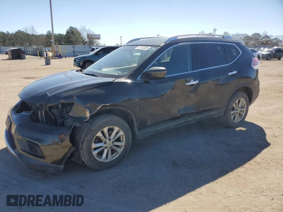 2016 Nissan Rogue SV with VIN KNMAT2MV8GP643775, listed as a Copart auction lot 47110385 with 114,330 mi miles and Salvage Title. Bid and sale history available at carsss.com. Image 1.