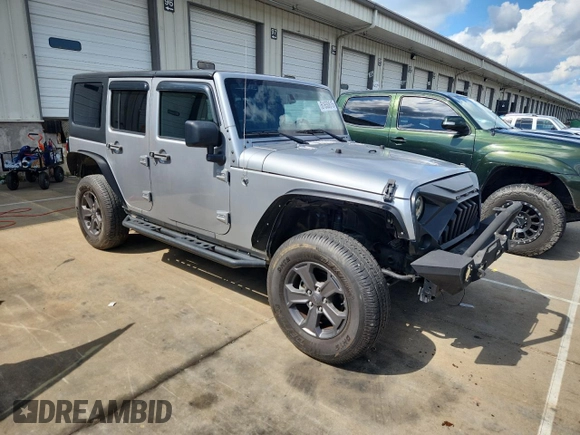 2016 Jeep Wrangler Unlimited Sahara with VIN 1C4BJWEG6GL168944, listed as a Copart auction lot 61650615 with 66,016 mi miles and Salvage title. Bid and sale history available at DreamBid. Image 4.