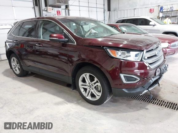 2018 Ford Edge Titanium with VIN 2FMPK4K89JBC18923, listed as a IAAI auction lot 41879343 with 75,683 mi miles. Bid and sale history available at carsss.com. Image 1.