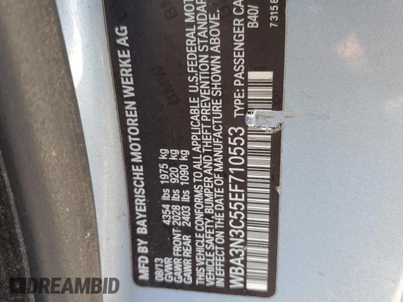 2014 BMW 4 Series 428i z VIN WBA3N3C55EF710553, wystawiony jako Copart lot #54341845 z przebiegiem 119 056 mil mil oraz Szkoda całkowita • Salvage title. Historia ofert i sprzedaży dostępna na DreamBid. Obrazek 12.