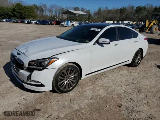 2015 Hyundai Genesis 5.0L with VIN KMHGN4JF7FU021001, listed as a Copart auction lot 49530295 with 111,281 mi miles and Salvage Title. Bid and sale history available at carsss.com. Image 1.