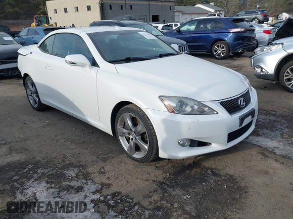 2010 Lexus IS with VIN JTHFE2C21A2500693, listed as a IAAI auction lot 41331609 with 84,274 mi miles. Bid and sale history available at carsss.com. Image 1.