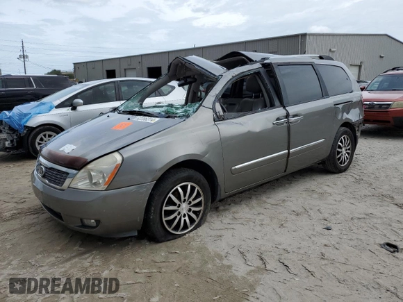 2012 Kia Sedona EX with VIN KNDMH4C71C6427585, listed as a Copart auction lot 62286314 with 0 mi miles and Salvage Title. Bid and sale history available at carsss.com. Image 1.