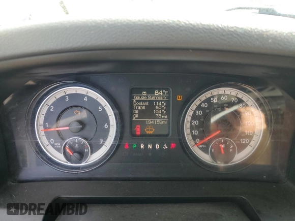 2019 Ram 1500 Classic Tradesman with VIN 1C6RR6FG1KS526463, listed as a Copart auction lot 49658505 with 194,159 mi miles and Salvage Title. Bid and sale history available at carsss.com. Image 9.