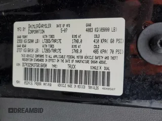 2007 Dodge Ram 2500 SLT with VIN 3D7KS29A37G816030, listed as a Copart auction lot 88985315 with 157,986 mi miles and Salvage Title. Bid and sale history available at carsss.com. Image 14.
