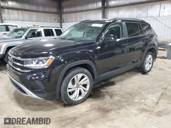 2021 Volkswagen Atlas SE with VIN 1V2HR2CA1MC538427, listed as a Copart auction lot 45491485 with 65,573 mi miles and Salvage title. Bid and sale history available at DreamBid. Image 1.