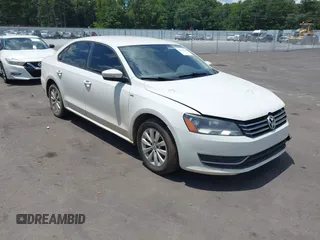 2014 Volkswagen Passat Wolfsburg Edition with VIN 1VWAT7A34EC101221, listed as a IAAI auction lot 42752228 with 240,659 mi miles and . Bid and sale history available at DreamBid. Image 1.