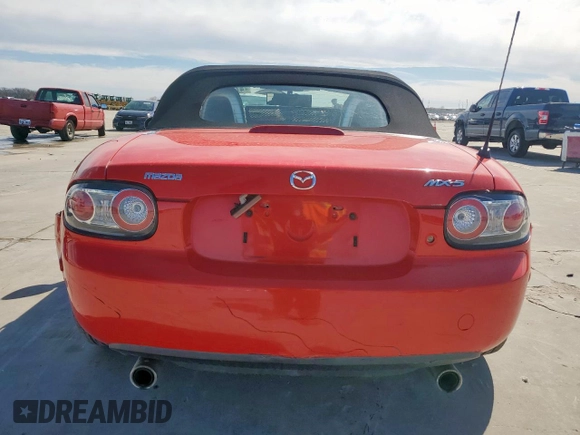 2006 Mazda MX-5 Miata Grand Touring with VIN JM1NC25F860107442, listed as a Copart auction lot 47241795 with 144,661 mi miles and Salvage title. Bid and sale history available at DreamBid. Image 6.
